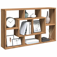 vidaXL Vägghylla hantverksmässig ek 85x16x52,5 cm konstruerat trä