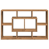 vidaXL Vägghylla hantverksmässig ek 85x16x52,5 cm konstruerat trä
