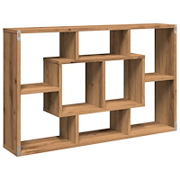 vidaXL Vägghylla hantverksmässig ek 85x16x52,5 cm konstruerat trä