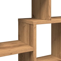 vidaXL Vägghylla hantverksmässig ek 85x16x52,5 cm konstruerat trä