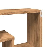 vidaXL Vägghylla hantverksmässig ek 85x16x52,5 cm konstruerat trä