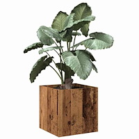 vidaXL Planteringslåda gammalt trä 40x40x40 cm konstruerat trä