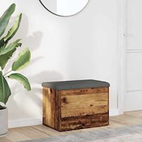 vidaXL Förvaringsbänk gammalt trä 62x42x45 cm konstruerat trä