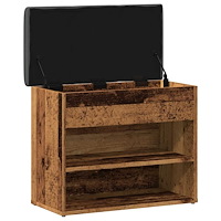 vidaXL Skobänk gammalt trä 62x32x50 cm konstruerat trä
