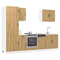 vidaXL Köksskåpsset Lucca 7 delar artisan ek konstruerat trä
