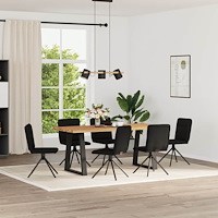 vidaXL Matstolar 6 st svart tyg