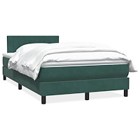 vidaXL Ramsäng med madrass mörkgrön 120x210 cm sammet