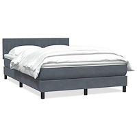 vidaXL Ramsäng med madrass mörkgrå 140x210 cm sammet