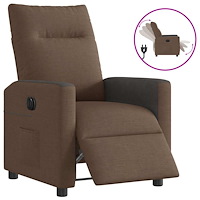 vidaXL Elektrisk reclinerfåtölj Brun tyg