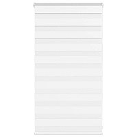 vidaXL Rullgardin zebra vit 70x100 cm tyg bredd 65,9 cm polyester