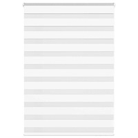 vidaXL Rullgardin zebra vit 100x100 cm tyg bredd 95,9 cm polyester
