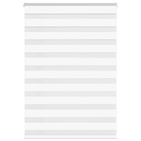 vidaXL Rullgardin zebra vit 115x100 cm tyg bredd 110,9 cm polyester
