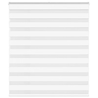 vidaXL Rullgardin zebra vit 125x100 cm tyg bredd 120,9 cm polyester