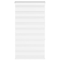 vidaXL Rullgardin zebra vit 70x150 cm tyg bredd 65,9 cm polyester