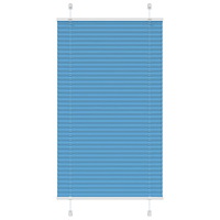 vidaXL Plisserad persienn blå 75x150 cm tyg bredd 74,4 cm polyester