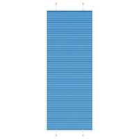 vidaXL Plisserad persienn blå 75x200 cm tyg bredd 74,4 cm polyester