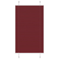 vidaXL Plisserad persienn Bordeaux röd 75x100 cm tyg bredd 74,4 cm