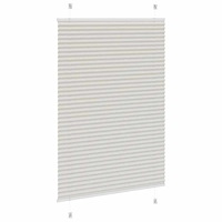 vidaXL Plisserad persienn ljusgrå 95x100 cm tyg bredd 94,4cm polyester