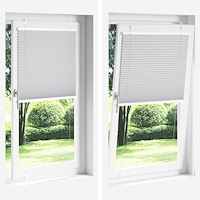 vidaXL Plisserad persienn ljusgrå 100x150 cm tyg bredd 99,4 cm