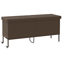 vidaXL Dynbox på hjul brun 160x55x75 cm konstrottning