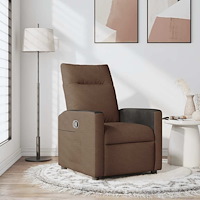 vidaXL Reclinerfåtölj brun tyg