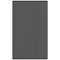 vidaXL Dörrmatta rand svart och grå 90x150 cm