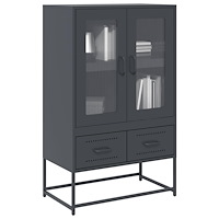 vidaXL Högskåp antracit 68x39x111,5 cm stål