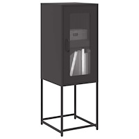 vidaXL Skänk svart 36x39x107 cm kallvalsat stål