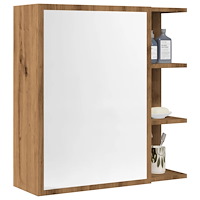 vidaXL Spegelskåp för badrum artisan ek 62,5x20,5x64cm konstruerat trä