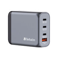 VERBATIM Verbatim strömadapter - GaN - 3 x USB-C, USB - 100 Watt