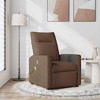 vidaXL Massagefåtölj brun tyg