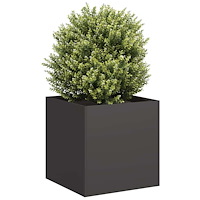 vidaXL Odlingslåda svart 40x40x40 cm kallvalsat stål