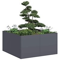 vidaXL Planteringskärl antracit 80x80x40 cm kallvalsat stål