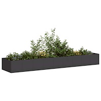 vidaXL Odlingslåda svart 360x80x40 cm stål
