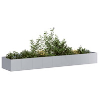 vidaXL Planteringskärl 360x80x40 cm galvaniserat stål