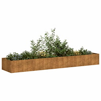 vidaXL Planteringskärl rostig 360x80x40 cm väderbeständigt stål