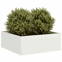 vidaXL Planteringskärl vit 80x80x30 cm stål