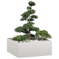 vidaXL Planteringskärl 100x100x40 cm rostfritt stål