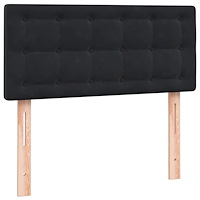 vidaXL Ramsäng med madrass svart 90x210 cm sammet