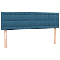 vidaXL Ramsäng med madrass mörkblå 140x210 cm sammet