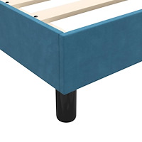 vidaXL Ramsäng med madrass mörkblå 140x210 cm sammet
