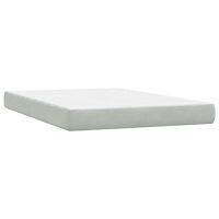 vidaXL Ramsäng med madrass ljusgrå 140x220 cm sammet