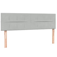 vidaXL Ramsäng med madrass ljusgrå 140x220 cm sammet