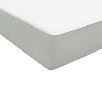 vidaXL Ramsäng med madrass ljusgrå 140x220 cm sammet