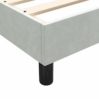 vidaXL Ramsäng med madrass ljusgrå 140x220 cm sammet