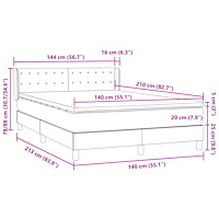vidaXL Ramsäng med madrass mörkgrönt 140x210 cm sammet
