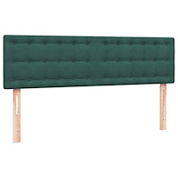 vidaXL Ramsäng med madrass mörkgrönt 140x210 cm sammet