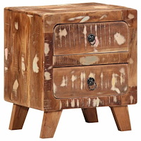 vidaXL Sängbord 40x32x46 cm massivt återvunnet trä