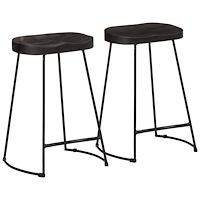 vidaXL Barstolar 2 st svart 45x40x62 cm mango i massivt trä