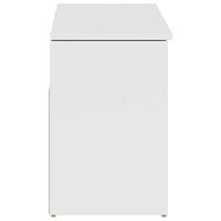 vidaXL Skobänk vit högglans 102x30,5x45 cm konstruerat trä